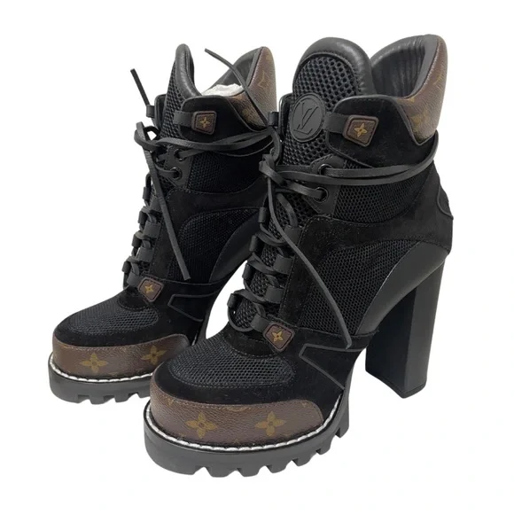 New Louis Vuitton Monogram High Heel Star Trail Boots - Picture 8 of 8